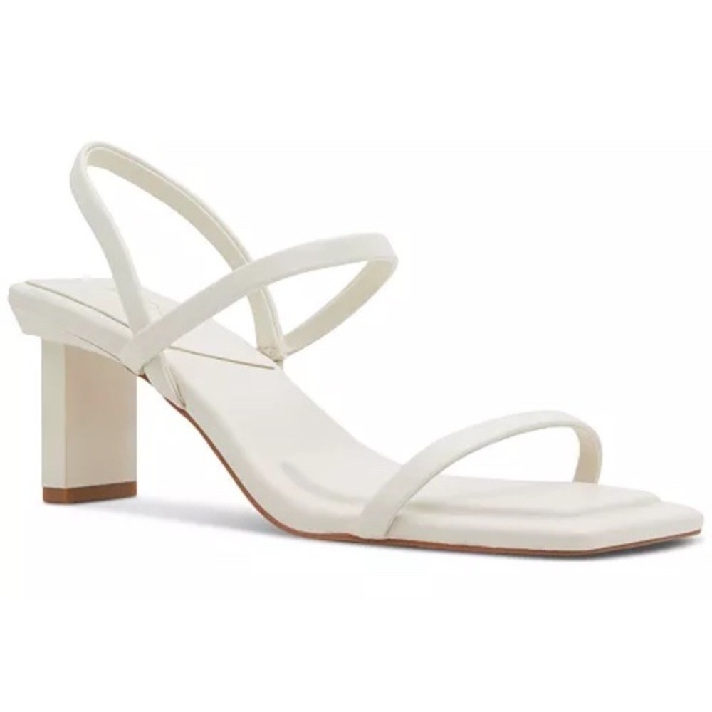 Aldo Ivory Strappy Block Heel Sandals